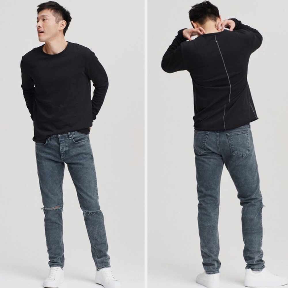 rag & bone Slim Distressed Denim Jeans Fit 1 Size 30